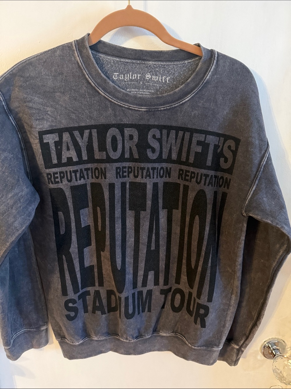 Taylor Swift stadium tour grey stonewashed sweatshirt Small